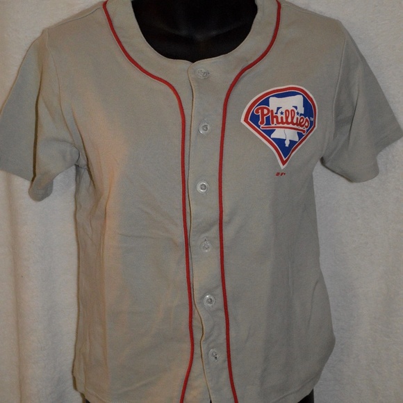phillies button up jersey